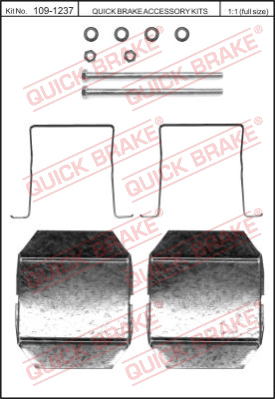 Комплектующие колодок дискового тормоза QUICK BRAKE 109-1237