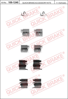 Комплектующие колодок дискового тормоза QUICK BRAKE 109-1240
