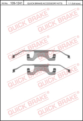 Комплектующие колодок дискового тормоза QUICK BRAKE 109-1241