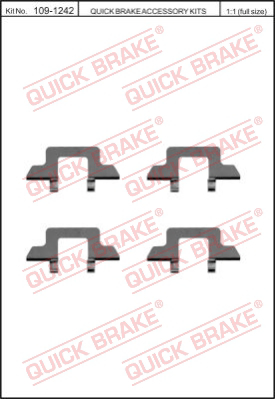 Комплектующие колодок дискового тормоза QUICK BRAKE 109-1242