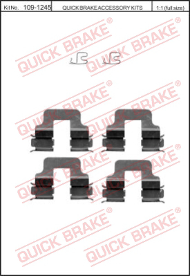 Комплектующие колодок дискового тормоза QUICK BRAKE 109-1245