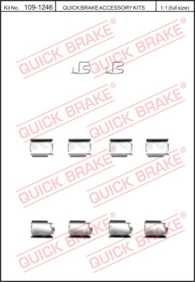 Комплектующие колодок дискового тормоза QUICK BRAKE 109-1246