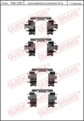 Комплектующие колодок дискового тормоза QUICK BRAKE 109-1257