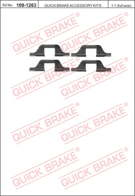 Комплектующие колодок дискового тормоза QUICK BRAKE 109-1263