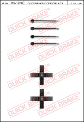 Комплектующие колодок дискового тормоза QUICK BRAKE 109-1266