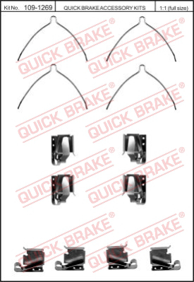 Комплектующие колодок дискового тормоза QUICK BRAKE 109-1269