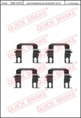 Комплектующие колодок дискового тормоза QUICK BRAKE 109-1275