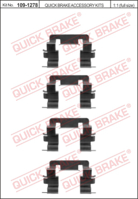 Комплектующие колодок дискового тормоза QUICK BRAKE 109-1278