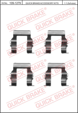 Комплектующие колодок дискового тормоза QUICK BRAKE 109-1279