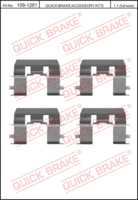 Комплектующие колодок дискового тормоза QUICK BRAKE 109-1281