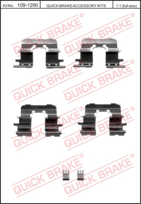 Комплектующие колодок дискового тормоза QUICK BRAKE 109-1290