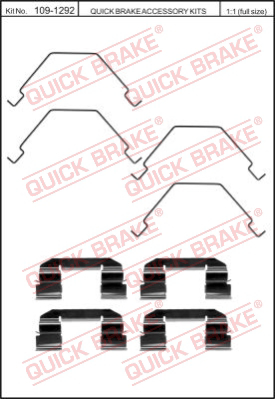 Комплектующие колодок дискового тормоза QUICK BRAKE 109-1292