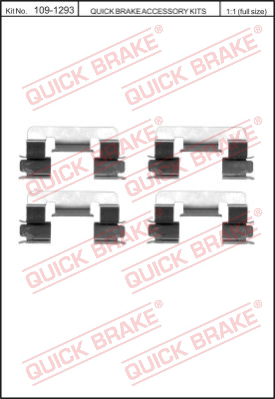 Комплектующие колодок дискового тормоза QUICK BRAKE 109-1293