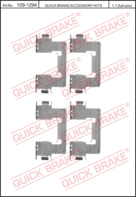 Комплектующие колодок дискового тормоза QUICK BRAKE 109-1294
