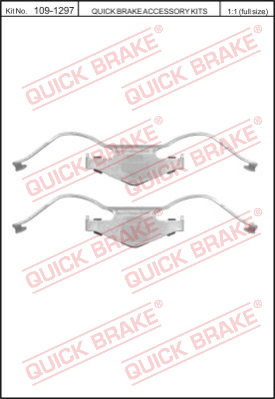 Комплектующие колодок дискового тормоза QUICK BRAKE 109-1297