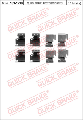 Комплектующие колодок дискового тормоза QUICK BRAKE 109-1298
