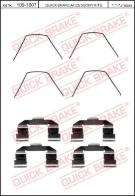 Комплектующие колодок дискового тормоза QUICK BRAKE 109-1607