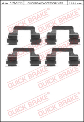 Комплектующие колодок дискового тормоза QUICK BRAKE 109-1610