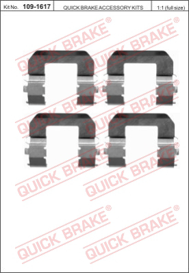 Комплектующие колодок дискового тормоза QUICK BRAKE 109-1617