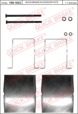 Комплектующие колодок дискового тормоза QUICK BRAKE 109-1623