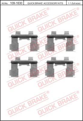 Комплектующие колодок дискового тормоза QUICK BRAKE 109-1630