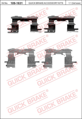 Комплектующие колодок дискового тормоза QUICK BRAKE 109-1631