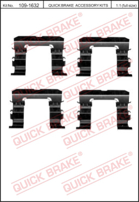 Комплект монтажный тормозных колодок QUICK BRAKE 109-1632