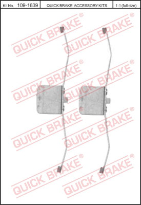 Комплектующие колодок дискового тормоза QUICK BRAKE 109-1639