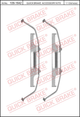 Комплектующие колодок дискового тормоза QUICK BRAKE 109-1642