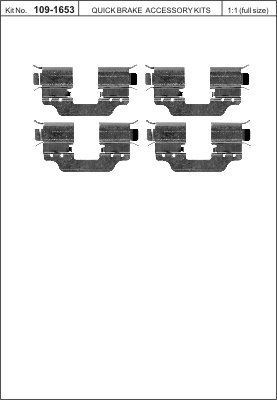 Комплектующие колодок дискового тормоза QUICK BRAKE 109-1653