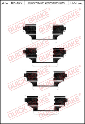 Комплектующие колодок дискового тормоза QUICK BRAKE 109-1656