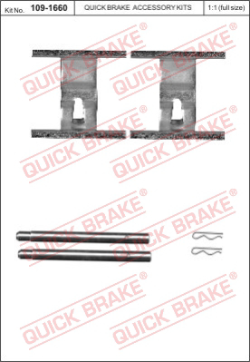 Комплектующие колодок дискового тормоза QUICK BRAKE 109-1660
