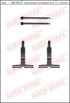 Комплектующие колодок дискового тормоза QUICK BRAKE 109-1661