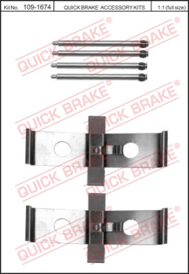 Комплектующие колодок дискового тормоза QUICK BRAKE 109-1674