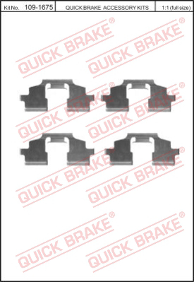 Комплектующие колодок дискового тормоза QUICK BRAKE 109-1675