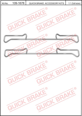 Комплектующие колодок дискового тормоза QUICK BRAKE 109-1678
