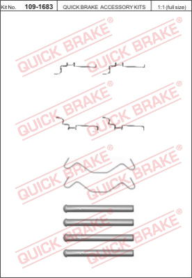 Комплектующие колодок дискового тормоза QUICK BRAKE 109-1683
