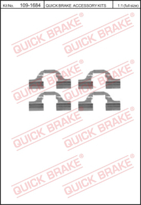 Комплектующие колодок дискового тормоза QUICK BRAKE 109-1684