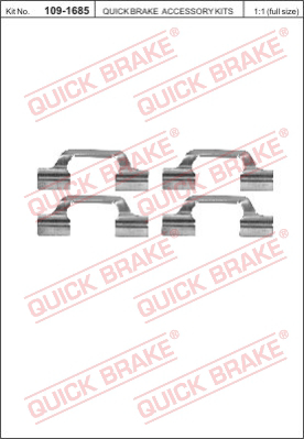 Комплектующие колодок дискового тормоза QUICK BRAKE 109-1685