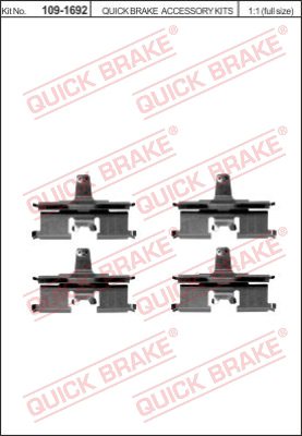 Комплектующие колодок дискового тормоза QUICK BRAKE 109-1692