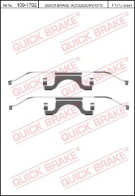 Комплектующие колодок дискового тормоза QUICK BRAKE 109-1702