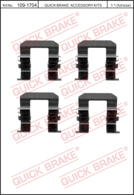 Комплектующие колодок дискового тормоза QUICK BRAKE 109-1704
