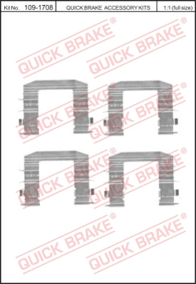 Комплектующие колодок дискового тормоза QUICK BRAKE 109-1708