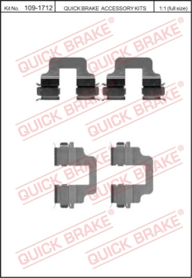 Комплектующие колодок дискового тормоза QUICK BRAKE 109-1712
