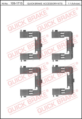 Комплектующие колодок дискового тормоза QUICK BRAKE 109-1715