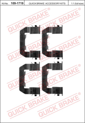 Комплектующие колодок дискового тормоза QUICK BRAKE 109-1719