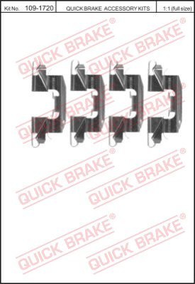 Комплектующие колодок дискового тормоза QUICK BRAKE 109-1720