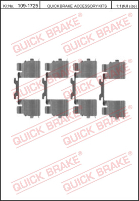 Комплектующие колодок дискового тормоза QUICK BRAKE 109-1725