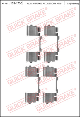 Комплектующие колодок дискового тормоза QUICK BRAKE 109-1730