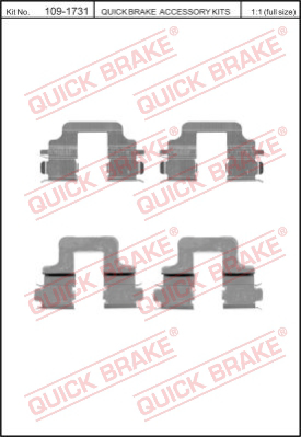 Комплектующие колодок дискового тормоза QUICK BRAKE 109-1731